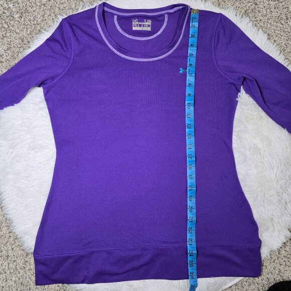 Under Armour Purple Sweatshirt With White Trim Size L - Picture 7 of 13